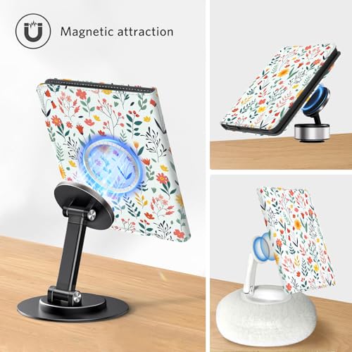 Image of CoBak Stand Case for 7 inch Kindle Paperwhite 12th Gen 2024 and Kindle Colorsoft with Hand Strap - Compatible with iPhone MagSafe, for Samsung /Belkin /Anker Wireless Charging Pads, Durable, Auto Sleep Wake