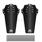 Farbetter 2 Pcs Mountain Bike Fender, MTB Mudguard, Front and Rear Bicycle Fender, Extended Version Fits 26', 27.5', 29', Plus Size and Fat Bike Wheel Sizes (Fiber)