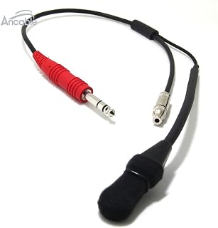 Ancable NASCAR Helmet Kit with Flexible Boom Microphone and Straight Cord for Racing Radios and Communications