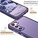 Rayboen for Samsung Galaxy S23 Case, Skin Feel Translucent Frosted Anti-Scratch Protective Phone Cover for Samsung S23 with Bumper Hard PC Back Soft Silicone Edge, Matte Purple