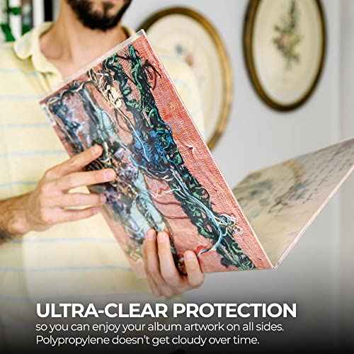 Gatefold Outer Lp Sleeves For 12 Inch Vinyl Record Storage | 3 Mil Thick Poly Clear Record Sleeves With Easy Access To Records In Vinyl Albums | Plastic Sleeve Protector (25 Pack) #TOP2