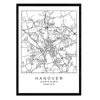 Marcos Para Cuadros Nacnic Lámina Mapa De La Ciudad Berlin Estilo Nordico En Blanco Y Negro Laminas Decorativas Pared