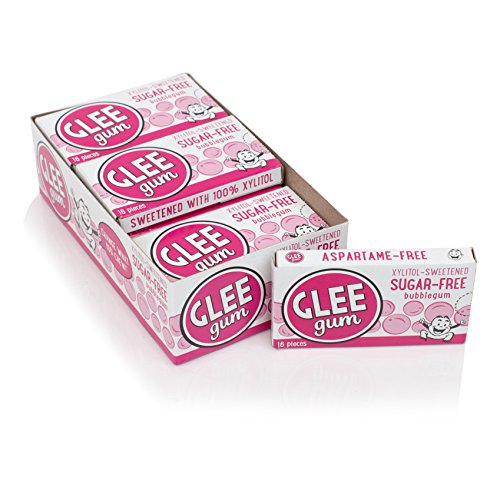 Glee Gum Sugar Free Bubblegum, 16 Piece Boxes, Pack of 12