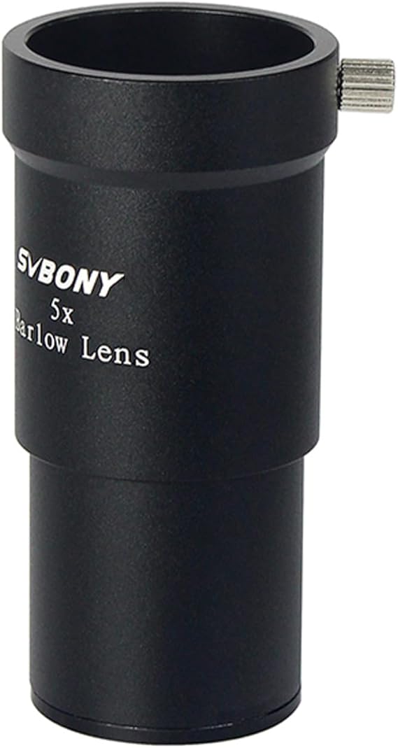 Svbony Barlow Lens 5x, 1.25 inches Metal Barlow Full Multi Coated Telescope Eyepiece Accessories