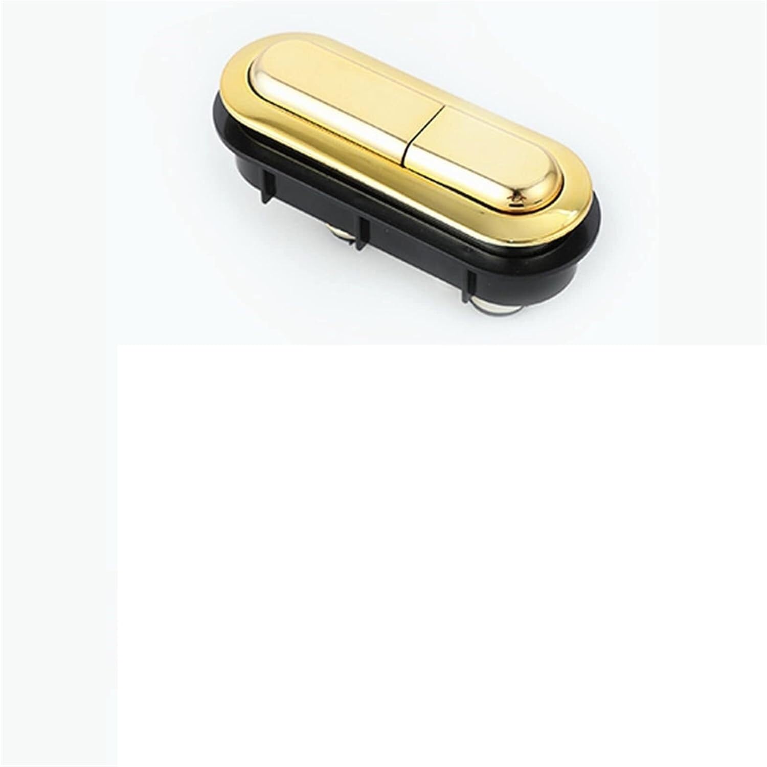 Pulsante di Scarico del WC, Doppio Pulsante WC in plastica Color Oro, Pulsanti Doppi WC 110X40mm, Accessori for Scarico Serbatoio Acqua WC, Pulsante Serbatoio WC J18260