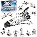 DADMCFD 25-in-1 Space Exploration Shuttle Toy Building Kit for Kids to Assemble a Big Space Ship or 12 Small Different Space Probe, Best Gifts for Boys and Girls Aged 6 7 8 9 10 11 12 13 14+, 586PCS