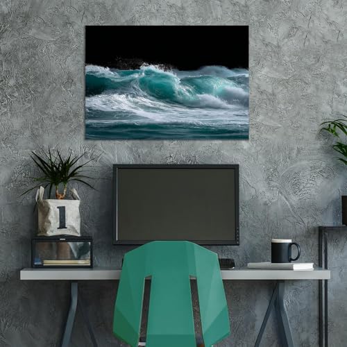 Lienzo decorativo de olas de playa enmarcado para decoracion de dormitorios 4