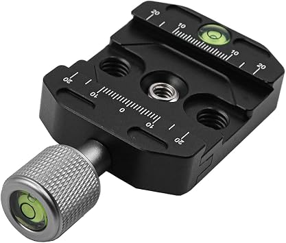 WANGCL 50 mm Quick Release Plate Clamp for Arca Swiss Universal Metal Tripod Head Quick Release Plate Clamp with Spirit Level