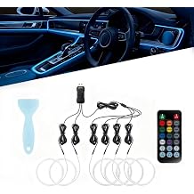 Car Interior Lights for Toyota GRMN/Gazoo Racing/Camry Hybrid/Avalon Hybrid, Car Ambient Lighting, 8m LED Strip Lights with USB Port, Remote Control Color with Music Mode Change Led Light