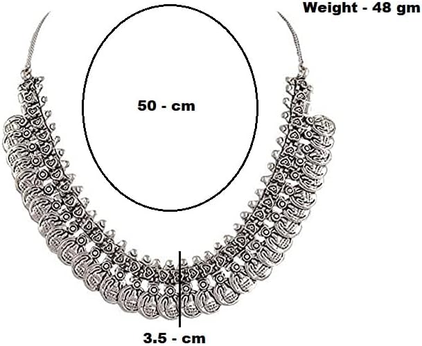 Sansar India Oxidized Silver Plated 