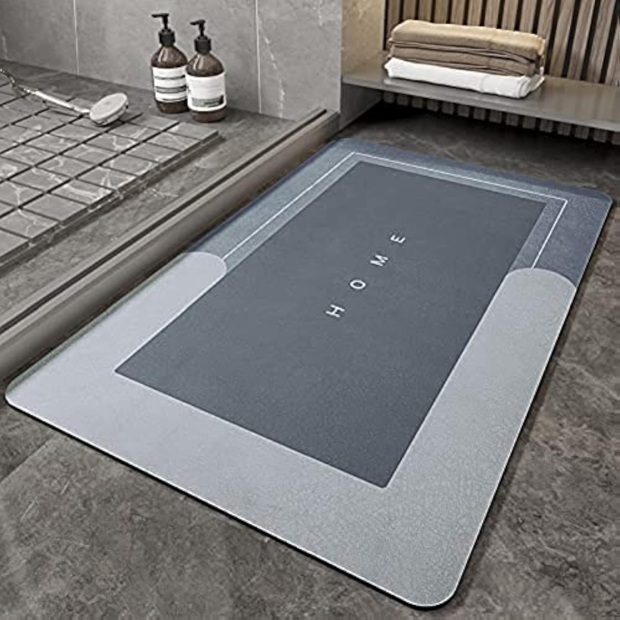 Quick Dry Anti-Slip Rubber Bathroom Mat