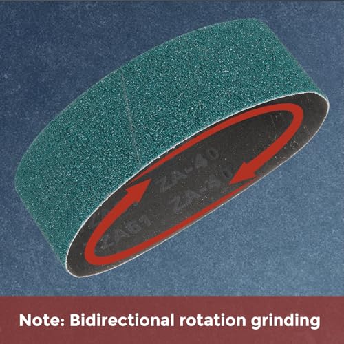 Kozelo 30 Stück Schleifbänder 3/8 x 13 Zoll 60 Körnung Zirkonia Schleifbandpapier Für Bandschleifer Metallschleifen Holzbearbeitung Schweißrostentfernung