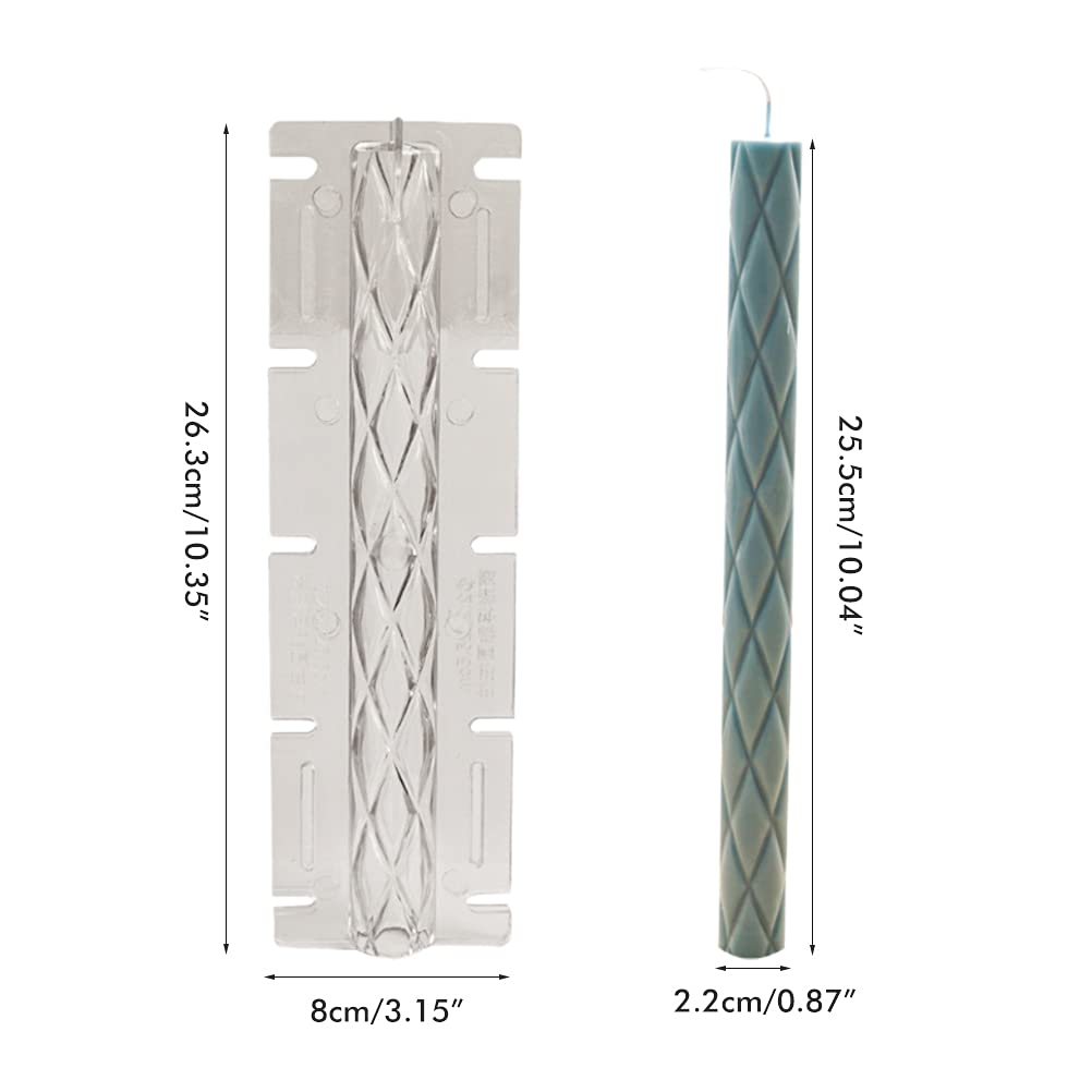 Hidyliu 1pcs Plastic Cylinder Candles Moulds, DIY Geometric Scented Candle Making, Aroma Candle Making Supplies, DIY Casting, Handcraft Ornaments, for DIY Candle Resin Craft