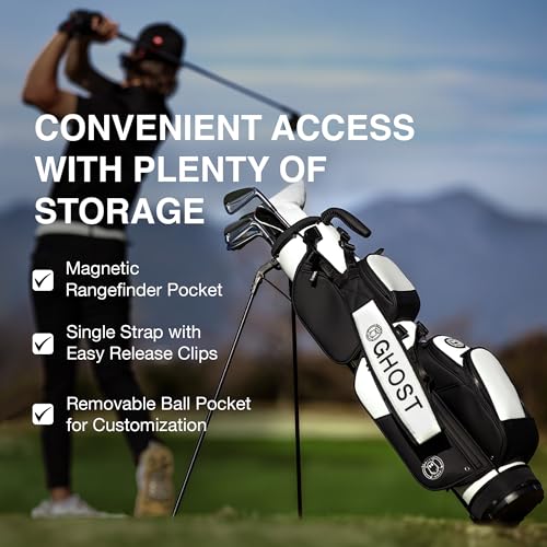 Ghost Golf Stand Bag, Weekender Patriot - Lightweight Golf Bags for Men & Women, 3-Way Dividers with Premium Materials & Magnetic Pocket - Ideal for Walking, Par 3 Courses, and Driving Range