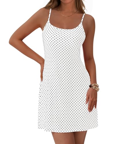 Image of NOLLSOM Spring Dresses for Women 2026 Casual Spaghetti Strap Bodycon Mini Dress Beach Vacation Outfit