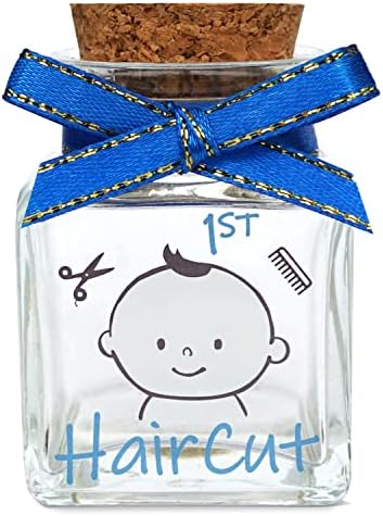 HAMUIERS First Haircut Keepsake Holder, First Curl Keepsake Box for Kids Baby Keepsake Box Baby Shower for Babies to Keep The Childhood Memory - Boy
