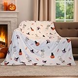 Gogreen Halloween Throw Blanket Throw Size Cozy Fleece Blanket - 300GSM Ultra Soft Microfiber Printed Blanket for Halloween Decor, for Kids & Adults (Throw - 50" x 60") - T