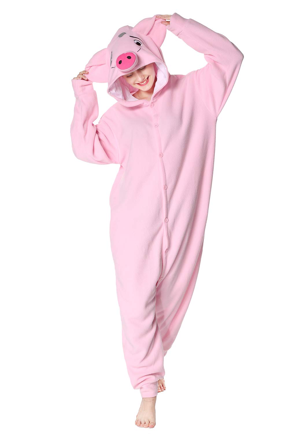 wotogold Pigiama Maiale Animale Costumi Cosplay per Adulti Unisex