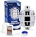 Filtro de Ducha, Cadrim 15 Etapas Universal Filtro Purificador de Agua Ducha, con Cartucho de Filtro Reemplazable, para Ajustar el pH del Agua y Filtro Cloro, Microbio y Metal Pesado