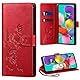 Handyhülle für Samsung Galaxy A51 Hülle, Schutzhülle für Galaxy A51 PU Lederhülle Tasche Flip Case Kartensteckplätzen Klapphülle Kompatibel mit Samsung A51 Hülle, Rot