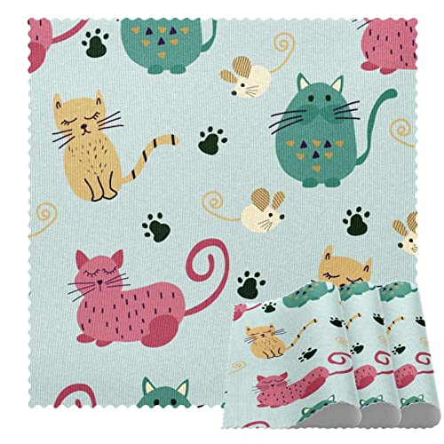 Set de table chat antidérapant contre les rayures de vaisselle lot de 4 lavables