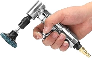 Air Grinder Die Grinder, Angle Die Grinder Pneumatic Die Grinder Industrial Grade 90 Degrees Air Angle Grinder with 2inch Grinding Disc MBSP, Air Straight Grinder Die Grinder Kit