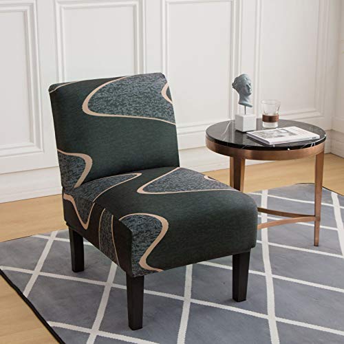 image for kj Facai Armless Accent Chair Cover Slipper Chair Cover Slipcover Stre