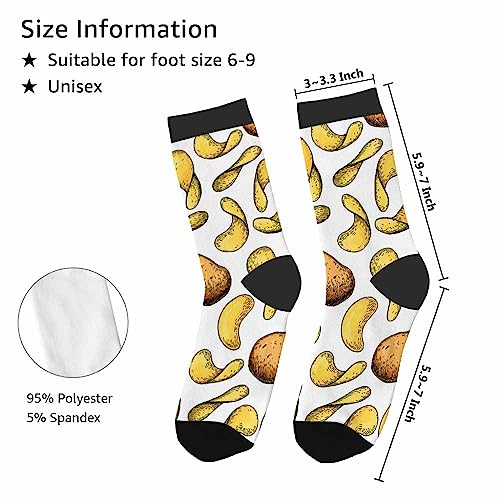 Image of Red Striped Crew Socks for Woman Size 6-8 Christmas Tree Moose Snowflake Dots Lines Girls Socks