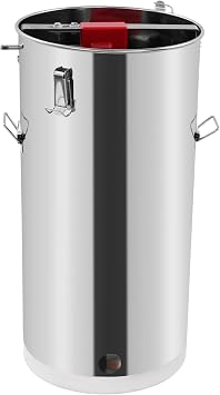 Manual Honey Extractor, 2 Frame Stainless Steel Beekeeping Extraction, Honey Bee Spinner Beekeeping Apiary Centrifuge Equipment, Silver