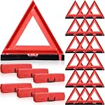 Kanayu 9 Pcs Warning Triangles Dot Reflective Foldable Emergency Safety