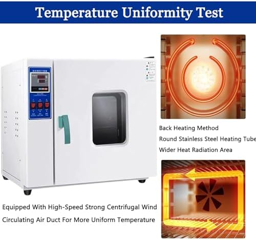220V Vacuum Drying Oven, 16L Constant Temperature Blast Oven for Labs, Steel Plate Powder Coating, Adjustable 5-300°C, Efficient Drying with Controllable Instruments