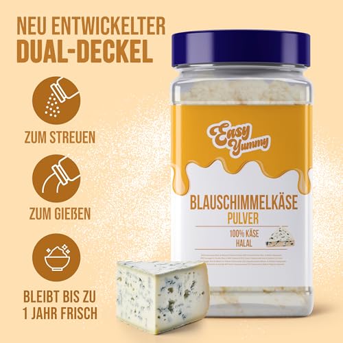 EASY YUMMY - Käsepulver 300g | Instant Käsegeschmack für Mahlzeiten & Snacks | Immer Bereit, Keine Kühlung Nötig | Aus 100% Echtem Käse | Ideal als Popcorn-Topping