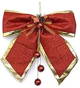 allgala Christmas Decorative Bows for Wreath Garland Treetopper Christmas Tree (24" Jumbo 1-PK)-X...