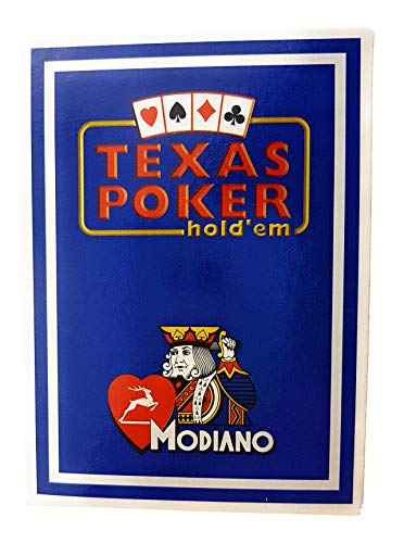 GamePoint Original Modiano - Tarjetas de torneo para póquer o Black Jack, 100% plástico: color azul