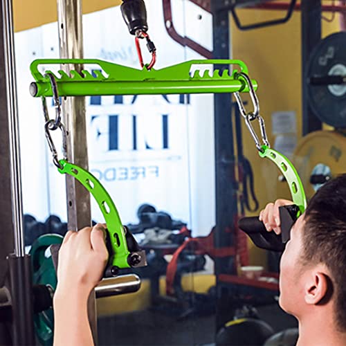 Image of Adjustable Lat Pull down Bar, Cable Machine Attachments for Gym, Home Gym Fitness T-bar Row Pulldown Attachments, Lat Pull Down Machine Wide Grip Neutral Grip Handle