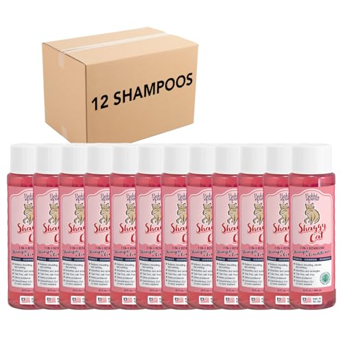 Image of Bobbi Panter 2-in-1 Cat Shampoo & Conditioner - Detangling Natural Formula Reduces Shedding & Matting, Softens Coat, Tear-Free, 10:1 Concentrate, 13 oz (Case of 12)