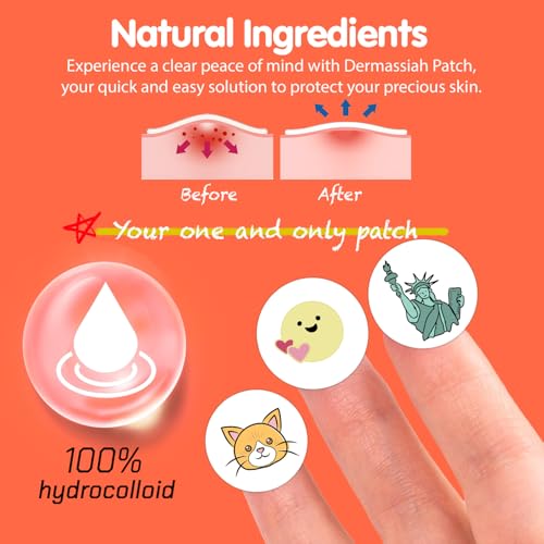 EMO PATCH Adesivos de espinhas para acne para rosto, 54 unidades, com capa espelhada para uso diurno