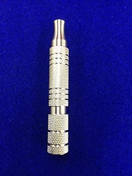 American Made Knurled Double Edge Safety Razor Handle by TIMELESS RAZOR: Luxury Shaving Razor Made in USA