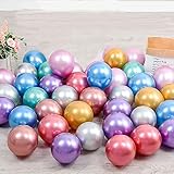 100pcs 10inch Mixed Chrome Metallic Latex Balloons for Birthday Party Bridal Baby Shower Engagement Wedding Party Decorations (Mixed) (10IN Mixd)