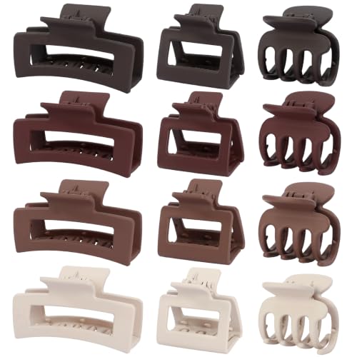 SMKSL 12 Pcs Hair Claw Clips for Women &amp; Girls 3 Styles Hair Accessories