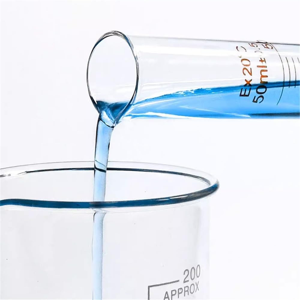 Cristalería de Laboratorio Probeta de vidrio graduada de 50/100/250/500/1000 ml, instrumento de laboratorio(1000ml)