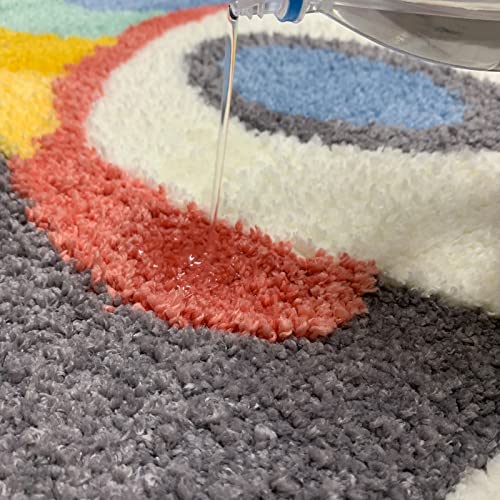 Ustide Cute Bath Rug, Rocket Bath Mat For Kids, Nonslip Bathroom Rug Water Absorbent Bathmat For Kids, Soft Kids Bedroom Decor Door Mat 20''X31.5'' #TOP3