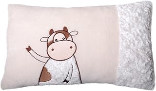 Inwolino 7822 - Schmusekissen Kuh Millie, Creme/braun, ca. 40 x 25 cm, Kuschelkissen, Babykissen, Kinderkissen