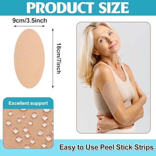 Image of Geiserailie 50 Pcs Arm Lift Tape Buttocks Lift Patch Instantly Shape Body Tape for Women for Flabby Arms Butt Leg Fat Body(Oval)