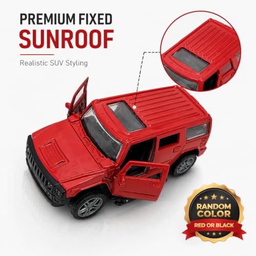 Image of Fortuner 1:32 Scale Die Cast Metal Toy Car with Pull Back Action, Openable Doors,& Boot | Metal Body SUV Model Car for Kids Boys Girls & Collectors (Random Colour) (Hummer)