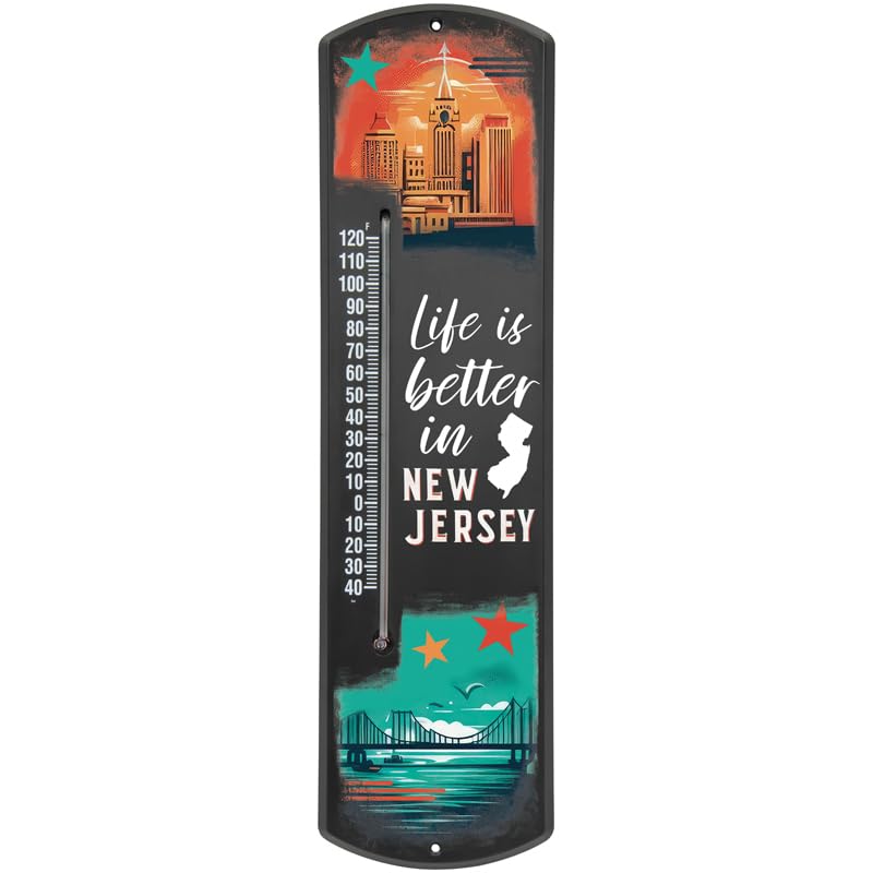 Carson Our Happy Place Thermometer, 20" L, Black