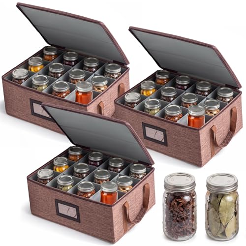 Acellegic 3 Pack 32 oz Mason Jar Storage Containers Canning Jar Organizer