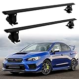 Without Roof Rail Rack Lockable Cross Bar Crossbars Compatible with Subaru WRX 2015-2018 2019 2020 2021, Upgrade Rooftop Cargo Carrier Luggage Rack Crossbar, Black