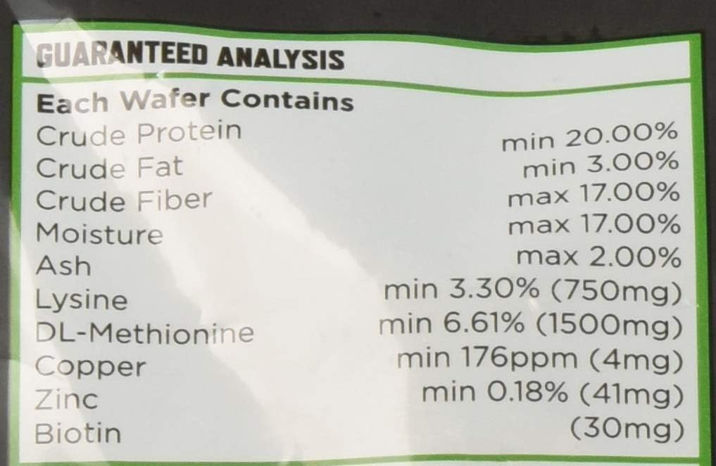 Majesty's Biotin Wafers - Superior Horse / Equine Hoof and Coat Support Supplement - Copper, Zinc, Lysine, Methionine - 30 Count (1 Month Supply) : Pet Supplies