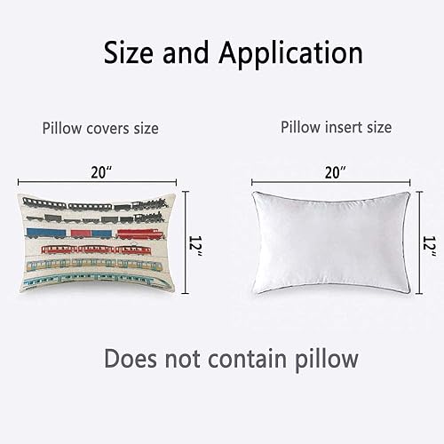 Miniatura 2 de TKS MITLAN Fundas de almohada decorativas de transporte ferroviario, trenes de pasajeros, trenes de metro, trenes de alta velocidad, tren de vapor,